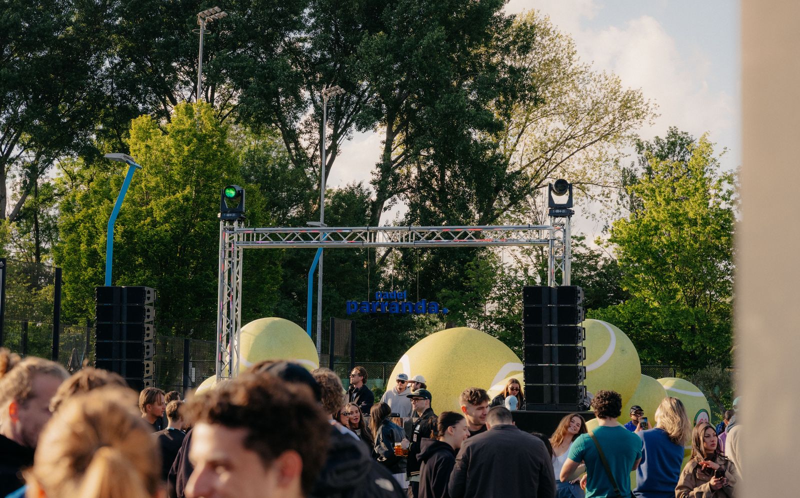 Group in front of the stage in Amsterdam