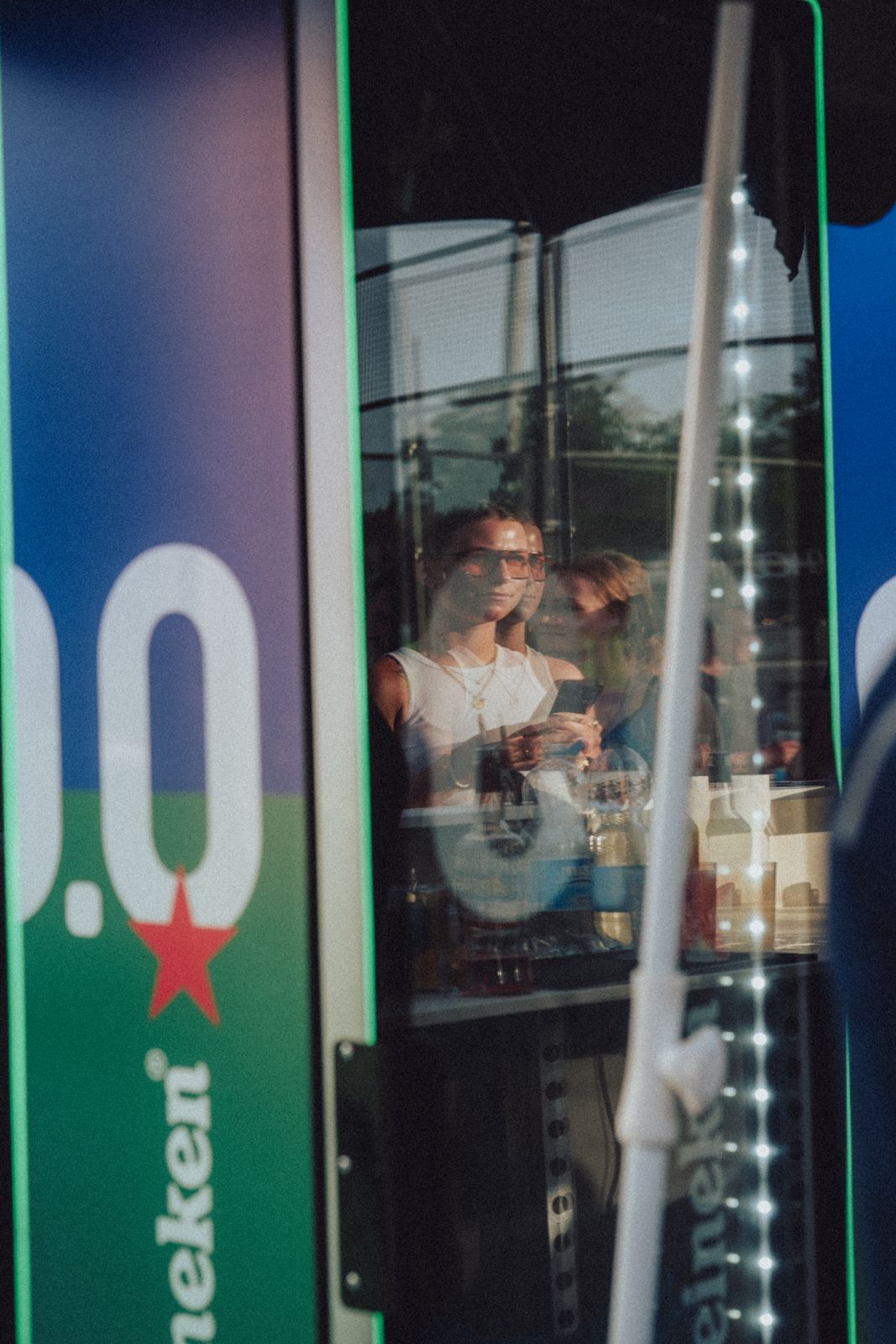 Heineken 0.0 fridge at the bar